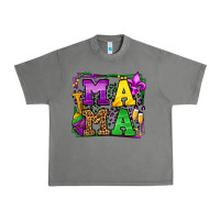 Tornado Mardi Gras leopard frame mama Mother's Day Urban Heavy Tee - LillyAllenDesigns