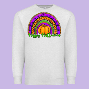 Happy Halloween Rainbow Premium Sweatshirt Designed By Jasminsmagicworld
