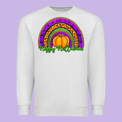 Happy Halloween Rainbow Premium Sweatshirt Designed By Jasminsmagicworld