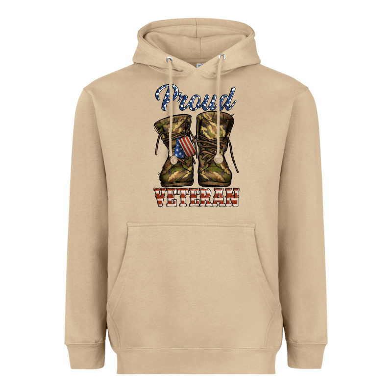 Proud Veteran Camo Shoes Heavyweight Hoodie by Jasminsmagicworld | Teevron