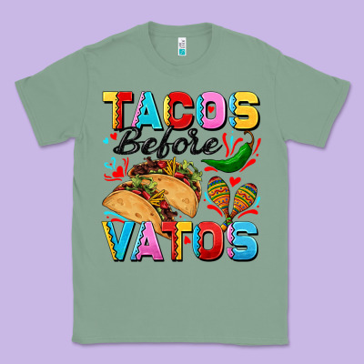 Tacos Before Vatos Valentine's Day Classic Tee Designed By Fadigitalartstudio