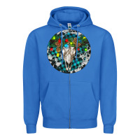 True Royal Bull Skull Christmas Zipper Hoodie - RanaPortraitStore