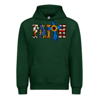 Forest Green American Flag Faith Urban Hoodie - Jasminsmagicworld