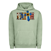 Pigment Oil Green American Flag Faith Urban Hoodie - Jasminsmagicworld