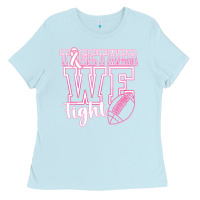 Baby Blue Together WE Fight Ladies Tee - CowhideDigitalArt