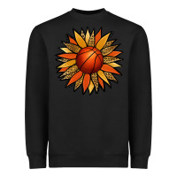 Black Basketball Sunflower Heavyweight Sweatshirt - Jasminsmagicworld