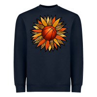 Navy Basketball Sunflower Heavyweight Sweatshirt - Jasminsmagicworld