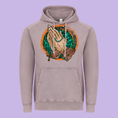 God Bless You Vintage Hoodie Designed By Racoondesign