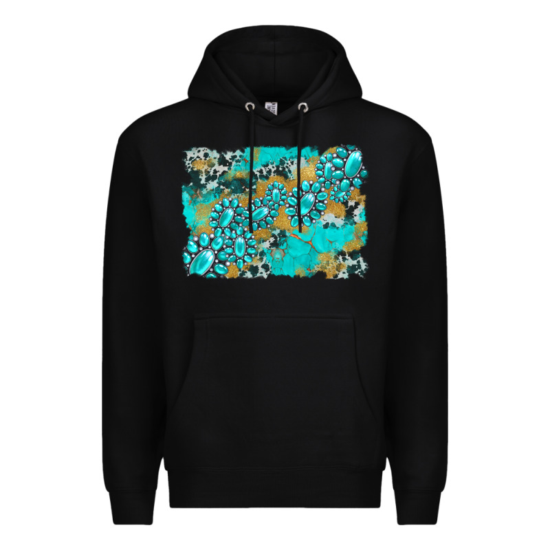 Gemstone Cowhide Glitter Background Premium Hoodie by Artiststas | Teevron