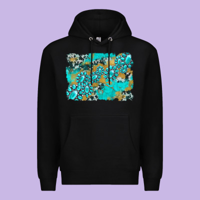 Gemstone Cowhide Glitter Background Premium Hoodie Designed By Artiststas