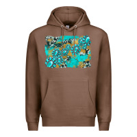 Chestnut gemstone cowhide glitter background Premium Hoodie - Artiststas