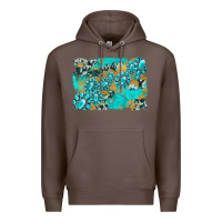 Coffee gemstone cowhide glitter background Premium Hoodie - Artiststas