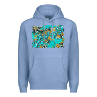 Colony Blue gemstone cowhide glitter background Premium Hoodie - Artiststas