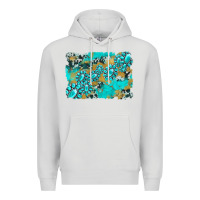 Dove Grey gemstone cowhide glitter background Premium Hoodie - Artiststas