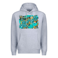 Heather Grey gemstone cowhide glitter background Premium Hoodie - Artiststas