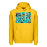 Lemon gemstone cowhide glitter background Premium Hoodie - Artiststas