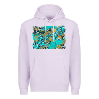 Lilac gemstone cowhide glitter background Premium Hoodie - Artiststas