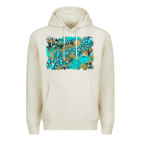 Oatmeal Heather gemstone cowhide glitter background Premium Hoodie - Artiststas