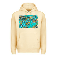 Pina Colada gemstone cowhide glitter background Premium Hoodie - Artiststas