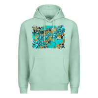 Seafoam gemstone cowhide glitter background Premium Hoodie - Artiststas