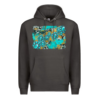 Smoke gemstone cowhide glitter background Premium Hoodie - Artiststas