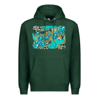 Sports Green gemstone cowhide glitter background Premium Hoodie - Artiststas