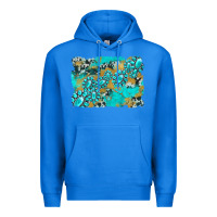 True Royal gemstone cowhide glitter background Premium Hoodie - Artiststas