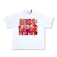 White Mis Steal Your Heart Urban Heavy Tee - CowhideDigitalArt