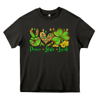 Asphalt St. Patrick's Day Peace love luck Heavy Core Tee - OliviaCreatesArt