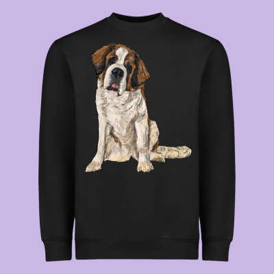 Saint Bernard Heavyweight Sweatshirt Designed By Ranaportraitstore