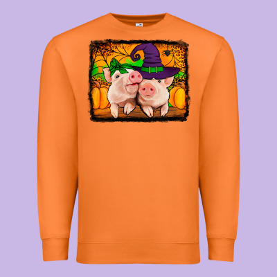 Halloween Pigs Premium Sweatshirt Designed By Jasminsmagicworld