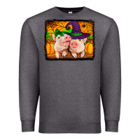 Charcoal Heather halloween pigs Premium Sweatshirt - Jasminsmagicworld