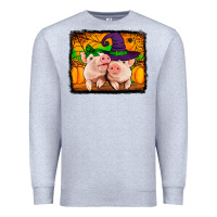 Heather Grey halloween pigs Premium Sweatshirt - Jasminsmagicworld
