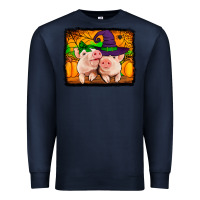Navy halloween pigs Premium Sweatshirt - Jasminsmagicworld
