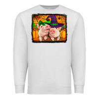Oatmeal Heather halloween pigs Premium Sweatshirt - Jasminsmagicworld