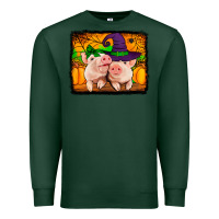 Sports Green halloween pigs Premium Sweatshirt - Jasminsmagicworld
