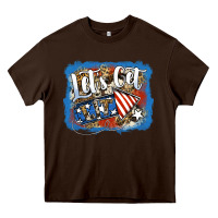 Chocolate Brown Let's Get Lit Heavy Core Tee - Jasminsmagicworld