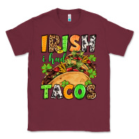 Burgundy St. Patrick's Irish i had tacos Classic Tee - OliviaCreatesArt