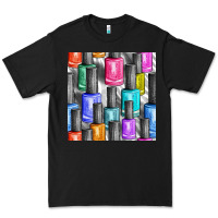 Black colorful nail polish seamless pattern bbs Premium Tee - BundleAndBundleShop