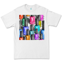 White colorful nail polish seamless pattern bbs Premium Tee - BundleAndBundleShop