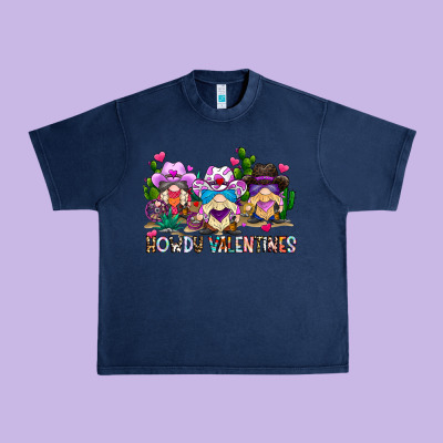 Howdy Valentines Urban Heavy Tee Designed By Cowhidedigitalart