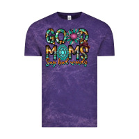 Cloud Purple Good Moms Say Bad Words Vintage Tee - CowhideDigitalArt