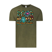 Vintage Olive Good Moms Say Bad Words Vintage Tee - CowhideDigitalArt