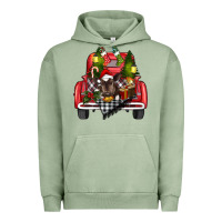 Pigment Oil Green christmas truck Urban Hoodie - RanaPortraitStore