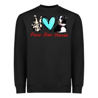 Black Peace Love Aussie Heavyweight Sweatshirt - Jasminsmagicworld