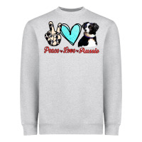 Heather Grey Peace Love Aussie Heavyweight Sweatshirt - Jasminsmagicworld