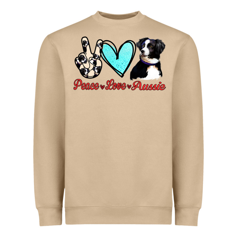Peace Love Aussie Heavyweight Sweatshirt by Jasminsmagicworld | Teevron