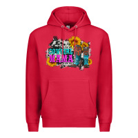 Cardinal cowgirl mama with boots and sunflowers and cowhide Premium Hoodie - Artiststas