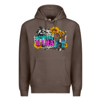 Coffee cowgirl mama with boots and sunflowers and cowhide Premium Hoodie - Artiststas