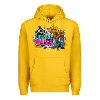 Lemon cowgirl mama with boots and sunflowers and cowhide Premium Hoodie - Artiststas
